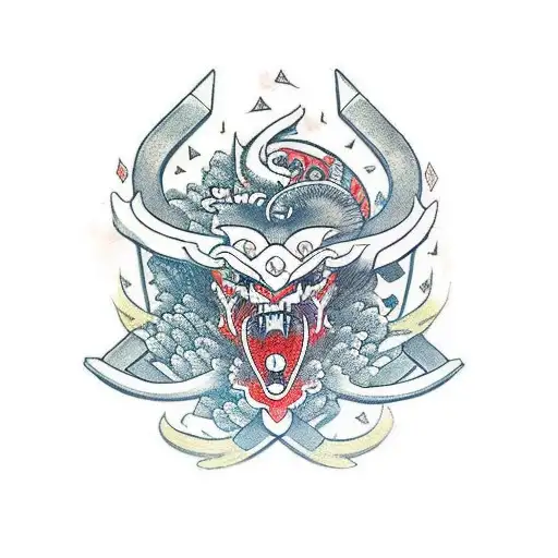 3 swords crossing tattoo design idea