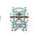 3 swords crossing tattoo design idea