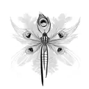 peacock feather dragonfly butterfly tattoo design idea