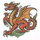 Welsh dragon tattoo design idea