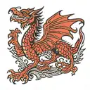 Welsh dragon tattoo design idea