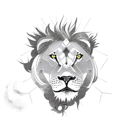 skydiving lion tattoo design idea