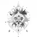 skydiving lion tattoo design idea
