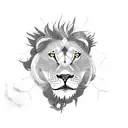 skydiving lion tattoo design idea