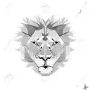 skydiving lion tattoo design idea