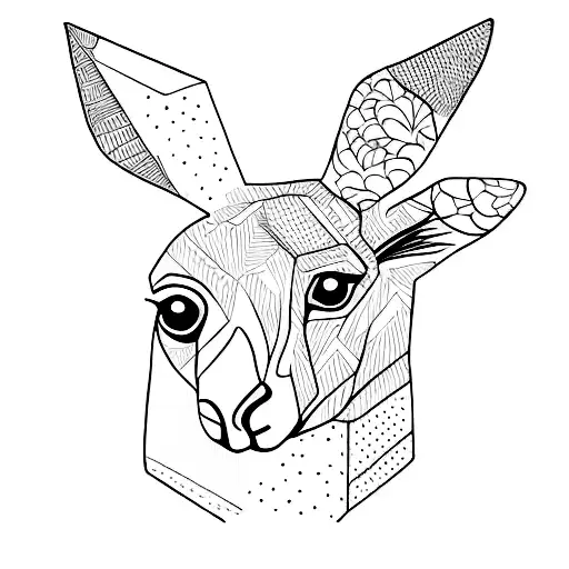 Kangaroo tattoo design idea