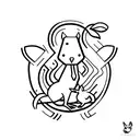 Kangaroo tattoo design idea
