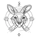 Kangaroo tattoo design idea