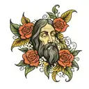 text "jesus wept silent tears"  tattoo design idea