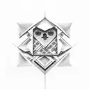 emoji on paper airplane tattoo design idea