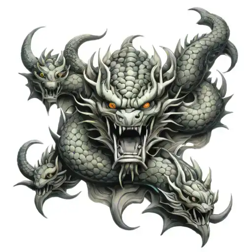 Design a sleeve tattoo featuring Shenron surrounded by dragon balls tattoo design idea