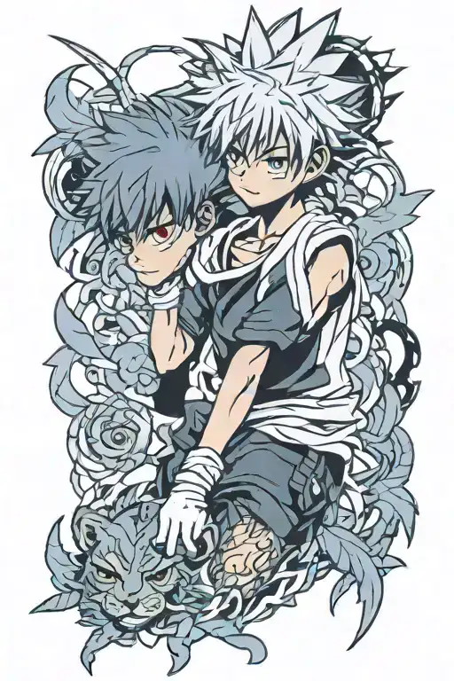 killua zoldyck tattoo design idea