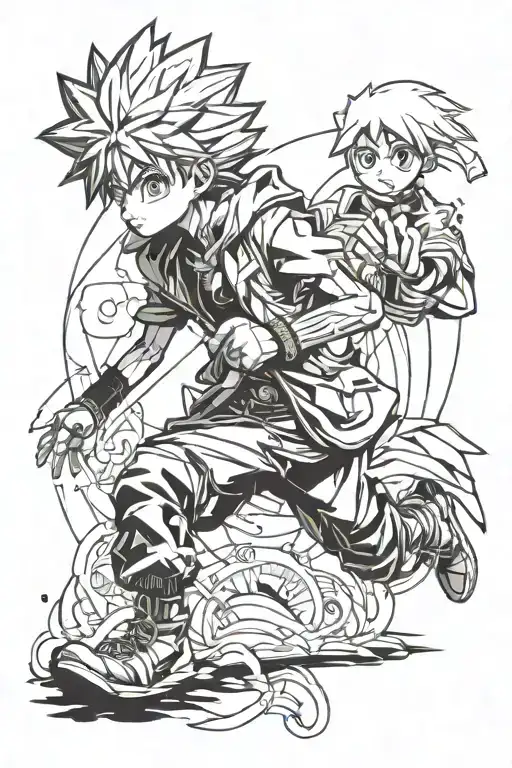 killua Hunter x hunter tattoo design idea