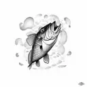 emoji de carita feliz derritiéndose con un gorro pescador tattoo design idea