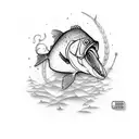 emoji de carita feliz derritiéndose con un gorro pescador tattoo design idea