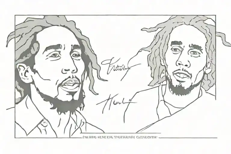 bob marley exodus album art tattoo design idea