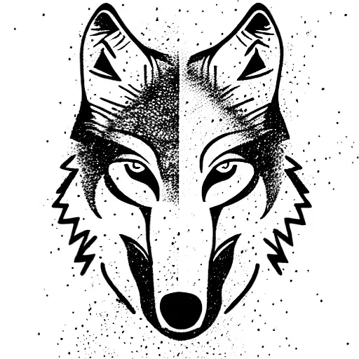 Wolf tattoo design idea