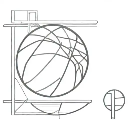 Basketball with the number 11 incorporated tattoo design idea