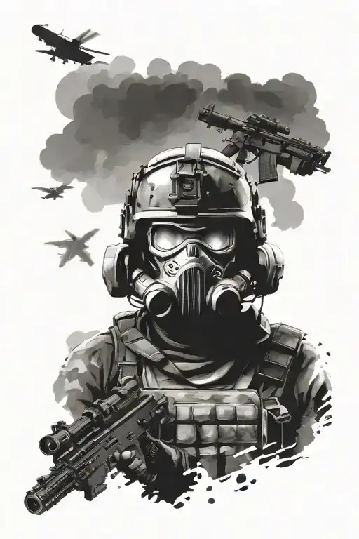 Ghost call of duty modern warfare 2  tattoo design idea