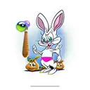 bugs bunny, timmy turner, and scooby doo all holding glocks with pounds of weed on the ground in front of them tattoo design idea