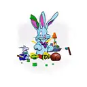 bugs bunny, timmy turner, and scooby doo all holding glocks with pounds of weed on the ground in front of them tattoo design idea