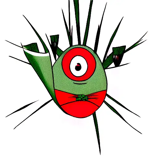 plankton with sharingan tattoo design idea