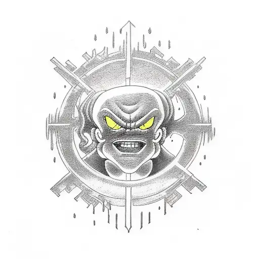 majin buu symbol tattoo design idea