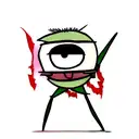 plankton with sharingan tattoo design idea