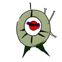 plankton with sharingan tattoo design idea
