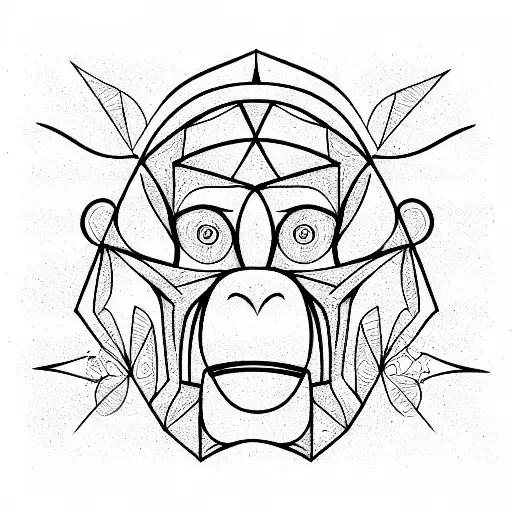 monkey tattoo design idea