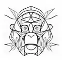 monkey tattoo design idea