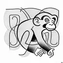 monkey tattoo design idea