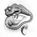chameleon tattoo design idea