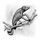 chameleon tattoo design idea