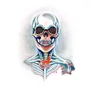 zombie skull tattoo design idea