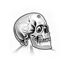 zombie skull tattoo design idea