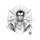 Ulquiorra Cifer Anime Bleach tattoo design idea