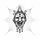 Jester crying tattoo design idea