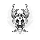 Jester crying tattoo design idea