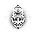 Jester crying tattoo design idea