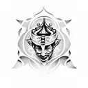 Jester crying tattoo design idea