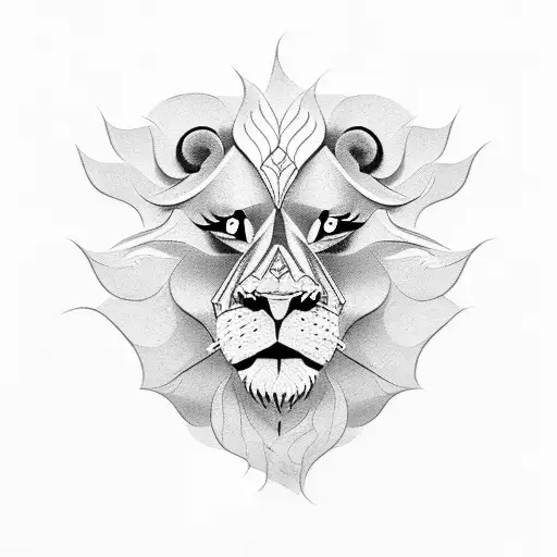 Lion head icon logo template Royalty Free Vector Image