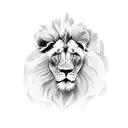 Lion angry tattoo design idea