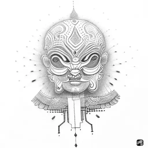 Theyyam art tattoo design idea