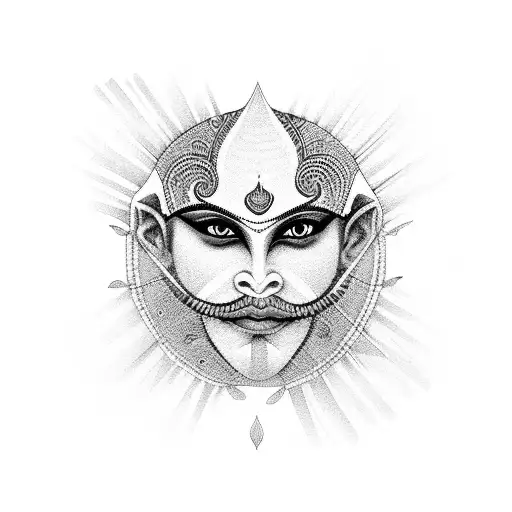 Kerala Theyyam art tattoo design idea