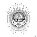 Theyyam art tattoo design idea