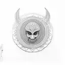 Theyyam art tattoo design idea