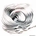 Ocean Wave tattoo design idea