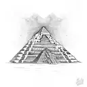 Aztec pyramid tattoo design idea