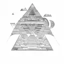 Aztec pyramid tattoo design idea